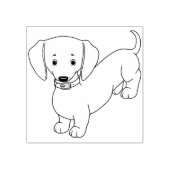 Niedliche Dackel Dackel Welpen Hund Gummi Briefmar Gummistempel (Prägung)