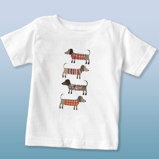 Niedliche Dackel Dackel Wurst Hund Baby T-shirt