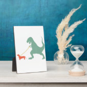 Niedliche Dackel Dinosaur Funny Dackel Hund Fotoplatte (Seite)