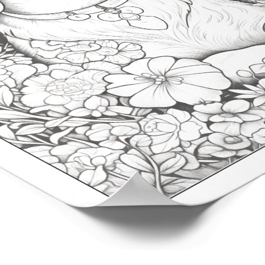 Niedliche Dackel Dochtfarbenpammer Poster (Ecke)