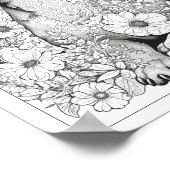 Niedliche Dackel Dochtfarbenpammer Poster (Ecke)