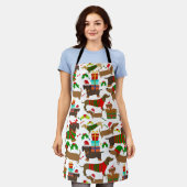 Niedliche Dackel Dog Muster Schürze (Getragen)