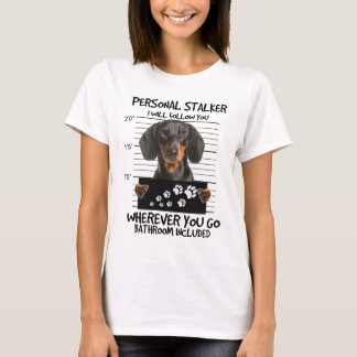Niedliche Dackel Dog Paw Print Funny T - Shirt