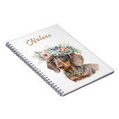 Niedliche Dackel Dog Spiral Foto Notebook Notizblock (Rechte Seite)
