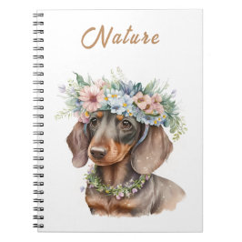 Niedliche Dackel Dog Spiral Foto Notebook Notizblock