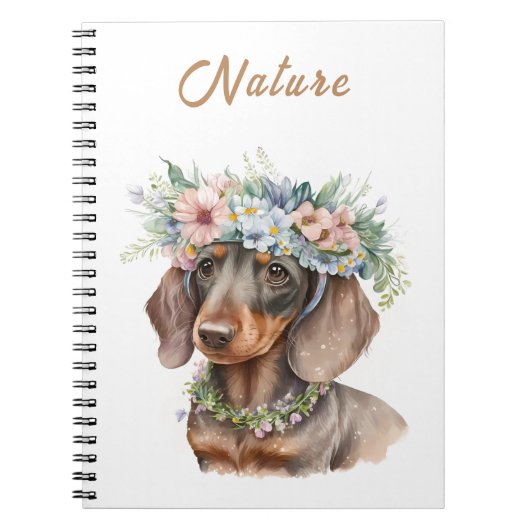 Niedliche Dackel Dog Spiral Foto Notebook Notizblock (Vorderseite)