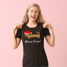 Niedliche Dackel Dog Womens Frohe Weihnachten