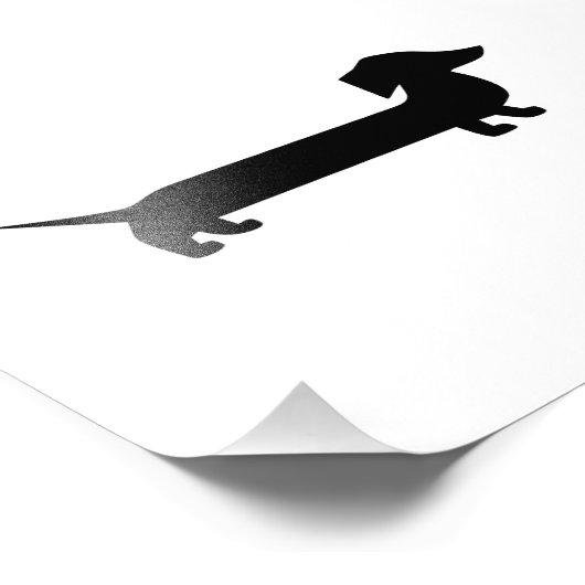 Niedliche Dackel Fotodruck (Ecke)