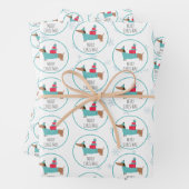 Niedliche Dackel Frohe Weihnachten Geschenkpapier Set (Beispiel)