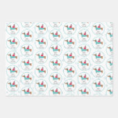 Niedliche Dackel Frohe Weihnachten Geschenkpapier Set (Vorderseite)