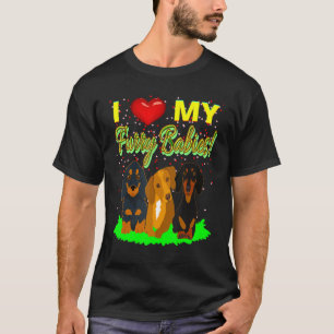 Niedliche Dackel Funny Dackel Hund I Liebe My Furr T-Shirt