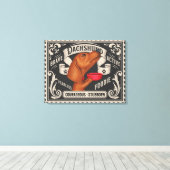 Niedliche Dackel für Lebensmittel Leinwanddruck (Insitu (Holzboden))