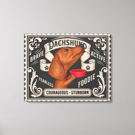 Niedliche Dackel für Lebensmittel Leinwanddruck