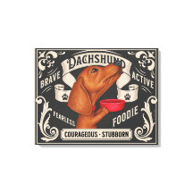 Niedliche Dackel für Lebensmittel