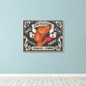 Niedliche Dackel für Lebensmittel Leinwanddruck (Insitu (Holzboden))