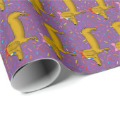 Niedliche Dackel Geschenkpapier (Rolleneckpunkt)