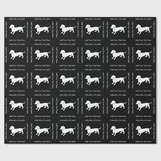 Niedliche Dackel Geschenkpapier (Flach)