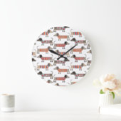 Niedliche Dackel Große Wanduhr (Zuhause)