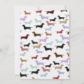 Niedliche Dackel-Hochzeits-Einladung Einladung (Rückseite)