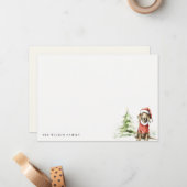 Niedliche Dackel Hund Furcht und Heiterkeit Mitteilungskarte (Vorderseite/Rückseite Beispiel)