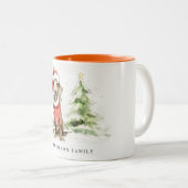 Niedliche Dackel Hund Furcht und Heiterkeit Zweifarbige Tasse (VorderseiteRechts)