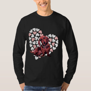 Niedliche Dackel Hund im Herzen T-Shirt
