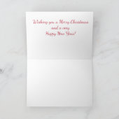 Niedliche Dackel Hund in Hat Weihnachtskarte Dankeskarte (Innenseite)