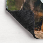 Niedliche Dackel Hund liebt Doxin Puppy Dackel Mousepad (Ecke)