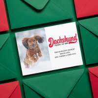Niedliche Dackel Hund Weihnachtsbild Custom Foto