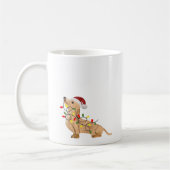 Niedliche Dackel Hunde Weihnachtsleuchten & Hunde Kaffeetasse (Links)