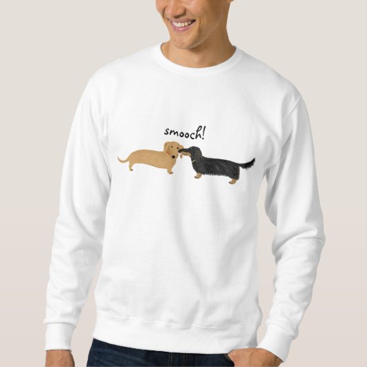 Niedliche Dackel-HundeLiebe Dackelnsmooch-| Sweatshirt (Vorderseite)