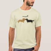 Niedliche Dackel-HundeLiebe Dackelnsmooch-| T-Shirt (Vorderseite)