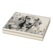 Niedliche Dackel im Betrieb Gummistempel (Stempel)