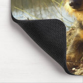Niedliche Dackel in dem See Mousepad (Ecke)