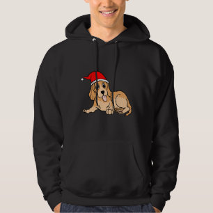 Niedliche Dackel in der Weihnachtsmannmütze Weihna Hoodie
