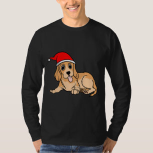 Niedliche Dackel in der Weihnachtsmannmütze Weihna T-Shirt