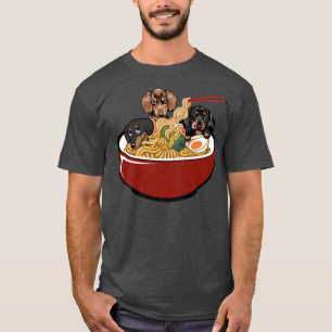 Niedliche Dackel Japanisch Ramen Funny Dackel Dog  T-Shirt