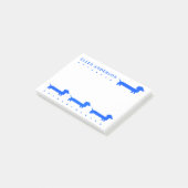 Niedliche Dackel - kundenspezifische Farben und Te Post-it Klebezettel (angewinkelt)