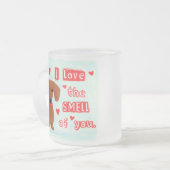 Niedliche Dackel Lieben Ihren Geruch | Witziges Da Mattglastasse (Vorderseite Links)