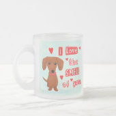 Niedliche Dackel Lieben Ihren Geruch | Witziges Da Mattglastasse (Links)