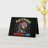 Niedliche Dackel Lover Autism Awareness Hund Mama Karte (Gelbe Blume)