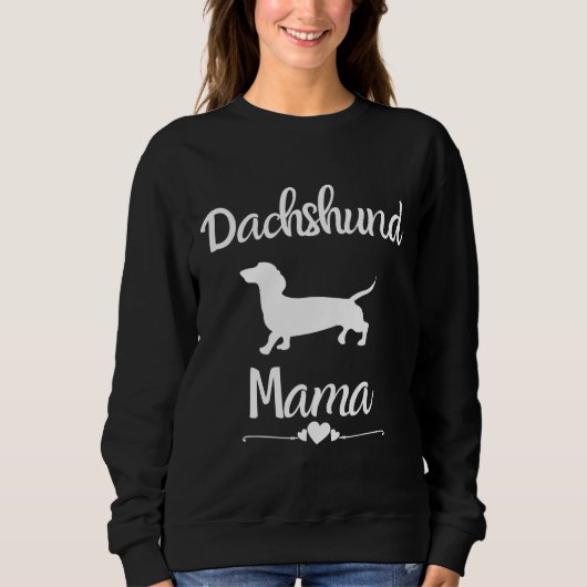 Niedliche Dackel Mama Dog Sweatshirt (Vorderseite)