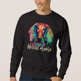 Niedliche Dackel Mama Würstchen Mama Womens Weiner Sweatshirt