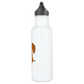 Niedliche Dackel mit kundenspezifischem Text Edelstahlflasche (Rechts)