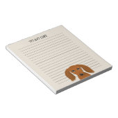 Niedliche Dackel mit langhaariger Dackel Hund Love Notizblock (angewinkelt)