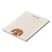 Niedliche Dackel mit langhaariger Dackel Hund Love Notizblock (Rotiert)