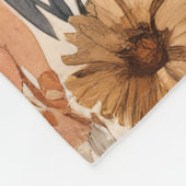 Niedliche Dackel mit Wildblumen Malerei Fleecedecke (Ecke)