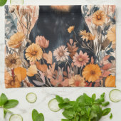 Niedliche Dackel mit Wildblumen Malerei Geschirrtuch (Gefaltet)