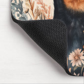 Niedliche Dackel mit Wildblumen Malerei Mousepad (Ecke)