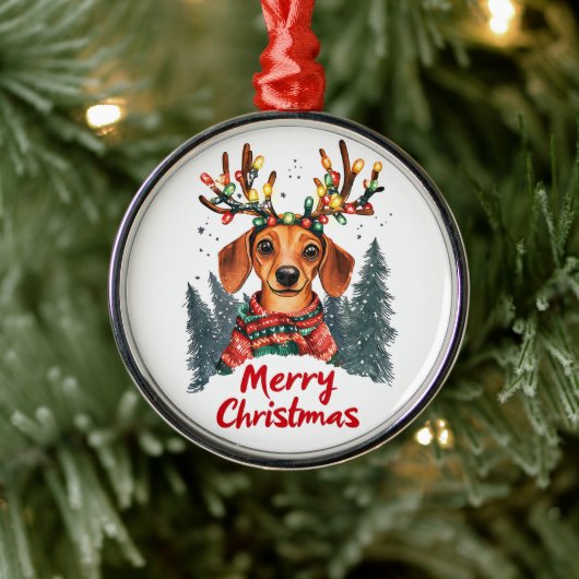 Niedliche Dackel Ornament Aus Metall (Baum)